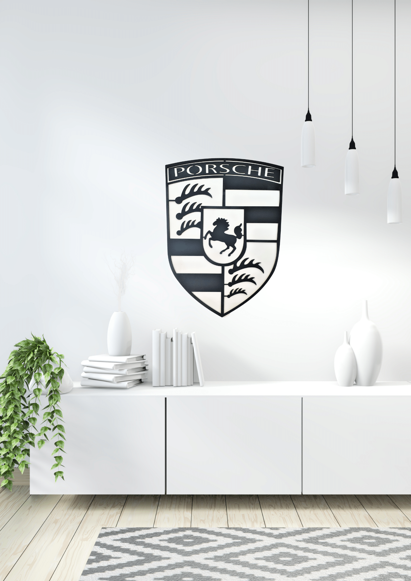 Porsche logo  80cmx60cm (vanaf €49.95)